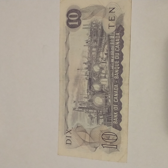 1971 Canadian $10 bill - Picture 2 of 2